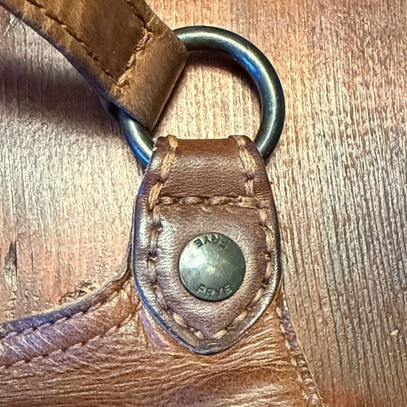 Frye Tan Leather Shoulder Saddle Bag - Picture 9 of 11
